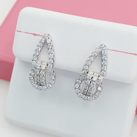 "925 Sterling Silver Cubic Zirconia Earrings, U19254686 - Picture 2 of 11